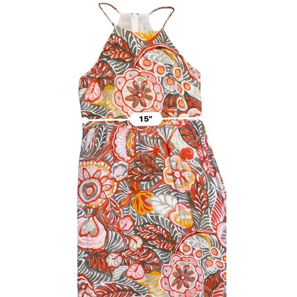 LOFT Ann Taylor Verona halter maxi dress gauze sz 12 spring summer wedding - Picture 4 of 10